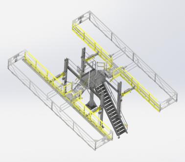 Plataforma de acceso a domo de cisterna Monte et Baisse, Pacquet